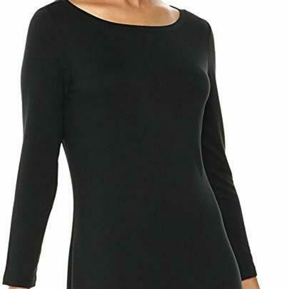Daily Ritual Women's 3/4-Sleeve Neck T-Shirt Dress